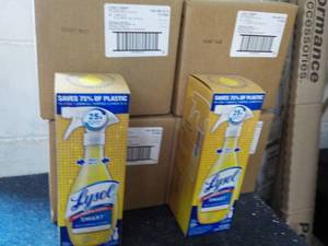 lot 225 image: Lysol Smart Cleaner Refills 64 total and 2 Spray Bottles
