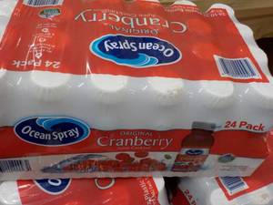 lot 245 image: 24 pack Ocean Spray Cranberry 10 oz Bottles