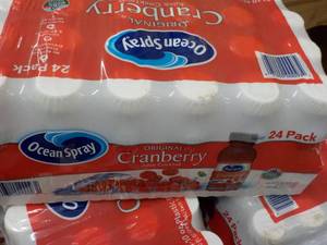 lot 247 image: 24 pack Ocean Spray Cranberry 10 oz Bottles