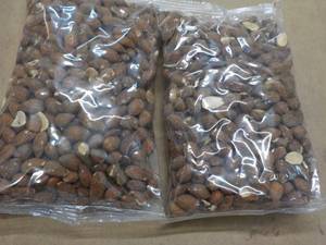 lot 251 image: 2 - 16 oz Bags No Salt Added Roasted Whole Almonds