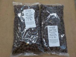 lot 254 image: 2 - 2 lb. Bags Sea Salt Chocolate Covered Peanuts