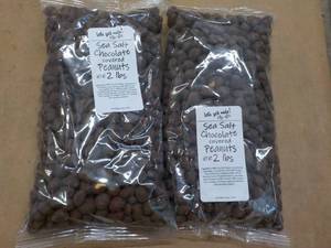 lot 256 image: 2 - 2 lb. Bags Sea Salt Chocolate Covered Peanuts