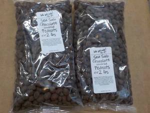 lot 257 image: 2 - 2 lb. Bags Sea Salt Chocolate Covered Peanuts