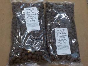 lot 258 image: 2 - 2 lb. Bags Sea Salt Chocolate Covered Peanuts