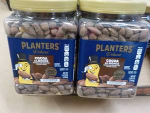 lot 284 image: 2 - 2 lb. 5 oz jars Planters Deluxe Cocoa Almonds
