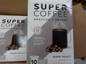 lot 289 image: 60 K cups Super Coffee Dark Roast Positive Energy