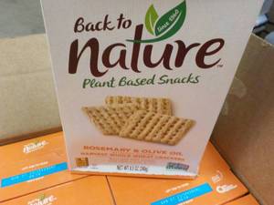 lot 296 image: 12 Back to Nature Rosemary and Olive Oil Snacks Best By 04072023