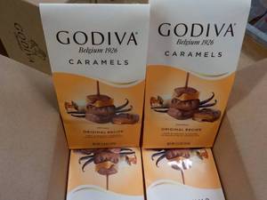lot 303 image: 6 pkgs Godiva Caramels- best date 102023
