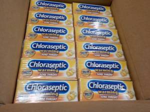 lot 335 image: 12 Boxes Chlo aseptic Warming Sore Throat Lozenges