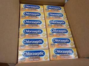 lot 337 image: 12 Boxes Chlo aseptic Warming Sore Throat Lozenges