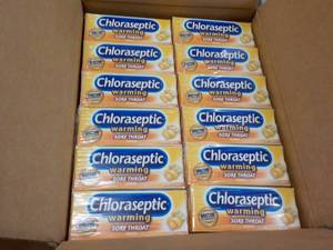 lot 338 image: 12 Boxes Chlo aseptic Warming Sore Throat Lozenges