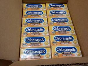 lot 339 image: 12 Boxes Chlo aseptic Warming Sore Throat Lozenges