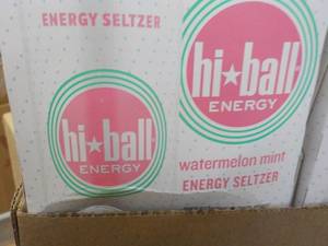 lot 340 image: 6 - 4 packs Hi Ball Watermelon Mint Energy Seltzer Best By 092024