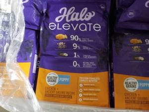 lot 368 image: 20 lb. Bag Halo Elevate Puppy Food...