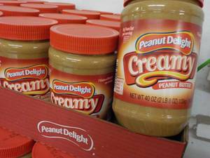 lot 400 image: 6 - 40 oz Jars Peanut Delight Peanut Butter best date 082023