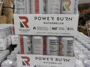 lot 416 image: 2 - 12 packs Power Burn Watermelon Rowdy Energy Drink