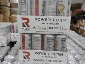 lot 417 image: 2 - 12 packs Power Burn Watermelon Rowdy Energy Drink