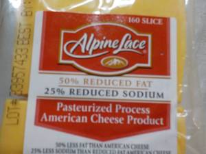 lot 485 image: 5 lb. Alpine Lace Refrigerated American Cheese Slices