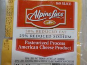 lot 487 image: 5 lb. Alpine Lace Refrigerated American Cheese Slices