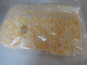 lot 493 image: D 5 lb. Bag Frozen Shredded Cheese Best BY 072023