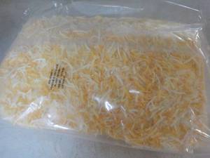 lot 496 image: D 5 lb. Bag Frozen Shredded Cheese Best BY 072023