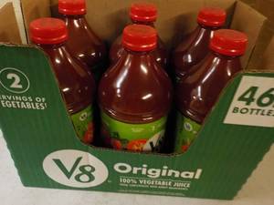 lot 497 image: 6 - 46 oz bottles V8 Original Juice...