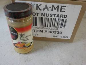 lot 514 image: 12 KAME Hot Mustard 7.25 oz jars Best By 05122024