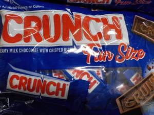 lot 307 image: 6 - 10 oz Bags Crunch Fun Size Bars...