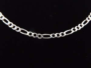 .925 Sterling Silver Figaro Link Necklace
