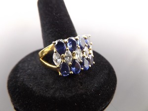 .925 Sterling Silver Amethyst Crystal Ring Size 10