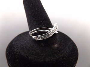 .925 Sterling Silver Zirconia Infinity Ring Size 8.5