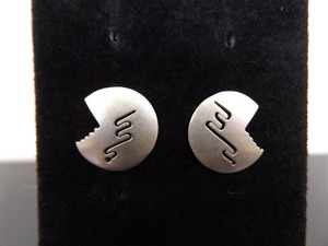 .925 Sterling Silver Designed Matte Post Earrings