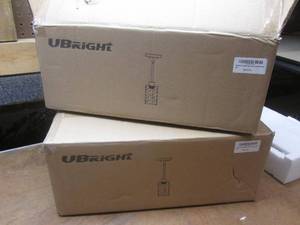 lot 3 image: (RR) 2 UBright 2pc Pendant Light Fixtures - New - One box opened to verify 2 per box.