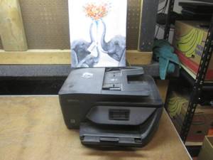 lot 13 image: (RR) HP OfficeJet 6958 Printer and Elephant Wall Art