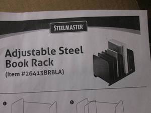 lot 19 image: (RR) SteelMaster Adjustable Book Rack