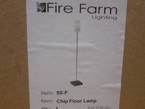 lot 28 image: (OO) Fire Farm Lighting Chip Floor Lamp - New Unopened