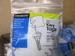 lot 37 image: (II) Case of 100 Packs of 20 SteelMaster Key Tags  4 Inner Boxes of 25