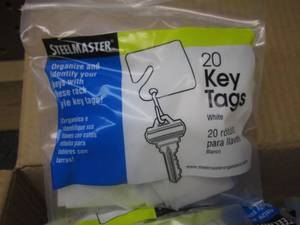 lot 38 image: (II) Case of 100 Packs of 20 SteelMaster Key Tags  4 Inner Boxes of 25