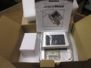 lot 40 image: (MM) SteelMaster Compact Electronic Counterfeit Bill Detector - New In Box