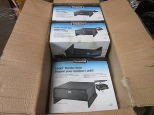 lot 42 image: (OO) Lot of 3 SteelMaster LockIt Monitor Risers