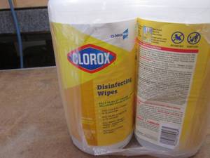 lot 63 image: (JJ) 6 Clorox Disinfecting Wipes 75 Wipes per Container