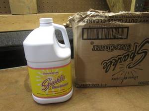 lot 71 image: (JJ) Case of 4 - 1 Gallon Sparkle Glass Cleaner