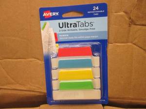 lot 77 image: (MM) Case of 72 Retail Packs of Avery Ultra Tabs 12 Inner Boxes of 6 24-Packs