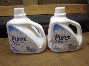 lot 103 image: (LL) 2 - 1.77 Gallon Purex Free & Clear Concentrated Laundry Detergent 115 Loads