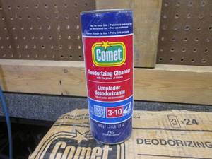 lot 112 image: (LL) Case of 24 Comet Deodorizing Cleanser 1.31 Pound Containers - May Be Some Leakage