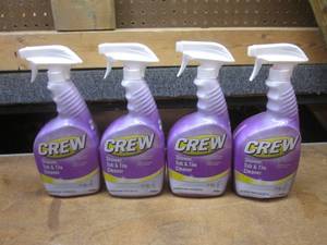 lot 113 image: (LL) 3 Spray Bottles of Crew Shower, Tub & Tile Cleaner 32oz Plus 1 - 34 Full Bottle