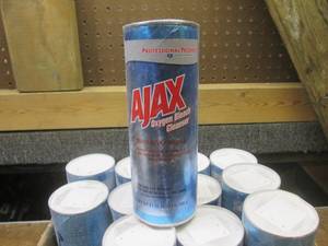 lot 123 image: (LL) 12 Ajax Oxygen Bleach Cleanser Heavy Duty Formula 1.31 Pound Containers - Some Leakage