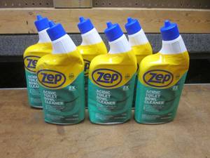 lot 124 image: (LL) 6 Bottles Zep Acidic Toilet Bowl Cleaner 1 Qt Bottles