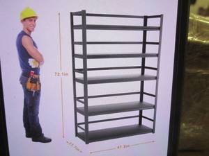 lot 136 image: (PLT1) Molyhom 5-Tier Heavy Duty Garage Shelving