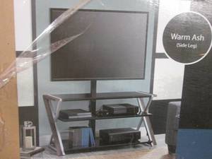 lot 139 image: (PLT1) Whalen Xavier 3-In-1 TV Stand Warm Ash